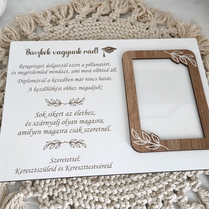 Gratulálunk! - képkeret (ballagás, diplomaosztó) - otthon & életmód - dekoráció - kép & falikép - képkeret - Meska.hu