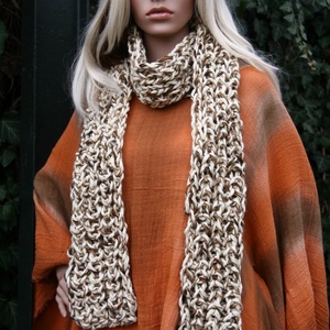 CHUNKY SHAWL - extra-vastag kézzel kötött sál - ruha & divat - sál, sapka, kendő - sál - Meska.hu