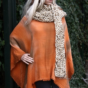 CHUNKY SHAWL - extra-vastag kézzel kötött sál - ruha & divat - sál, sapka, kendő - sál - Meska.hu