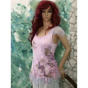 TAVASZI SZÉL - shabby chic pamut-felső  - ruha & divat - női ruha - top - Meska.hu