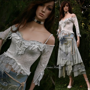 ANTOINETTE - shabby chic nimfa-top - ruha & divat - női ruha - póló, felső - Meska.hu ANTOINETTE - shabby chic nimfa-top - ruha & divat - női ruha - póló, felső - Meska.hu