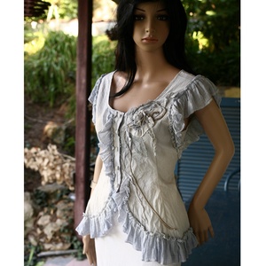 LENKE - shabby chic design blúz, Ruha & Divat, Női ruha, Blúz, Varrás, Festett tárgyak, MESKA