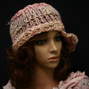 CLOCHE-ART / rózsakert  - kézzel kötött bohém sapka - ruha & divat - sál, sapka, kendő - sapka - Meska.hu