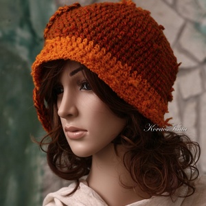 CLOCHE-ART GIPSY - rusztikus flapper kalap - ruha & divat - sál, sapka, kendő - kalap - Meska.hu