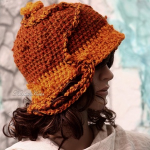 CLOCHE-ART GIPSY - rusztikus flapper kalap - ruha & divat - sál, sapka, kendő - kalap - Meska.hu