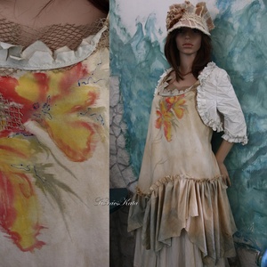 ORCHIDEA KISASSZONY - art to wear öltözet, Ruha & Divat, Női ruha, Ruha, Varrás, Festett tárgyak, MESKA