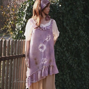 LEVENDULA BATIK - shabby chic tunika  - ruha & divat - női ruha - tunika - Meska.hu