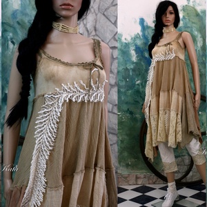 EMPÍR- shabby chic design-ruha, Ruha & Divat, Női ruha, Ruha, Festett tárgyak, Varrás, MESKA