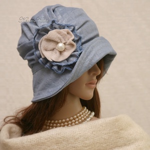 ERNA cloche - romantikus flapper kalap - ruha & divat - sál, sapka, kendő - kalap - Meska.hu