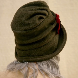 ERNA cloche - keki polár flapper kalap - ruha & divat - sál, sapka, kendő - kalap - Meska.hu