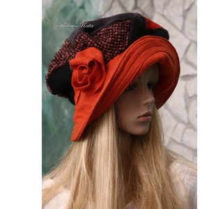 SZABRINA - patchwork barett-kalap - ruha & divat - sál, sapka, kendő - kalap - Meska.hu