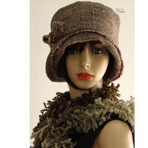 FRIDA cloche - gyapjúszövet flapper-kalap - ruha & divat - sál, sapka, kendő - kalap - Meska.hu