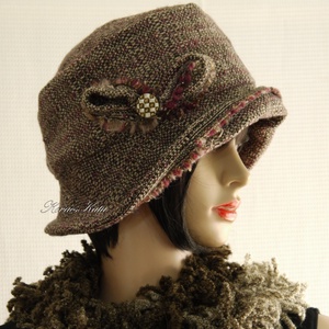 FRIDA cloche - gyapjúszövet flapper-kalap - ruha & divat - sál, sapka, kendő - kalap - Meska.hu