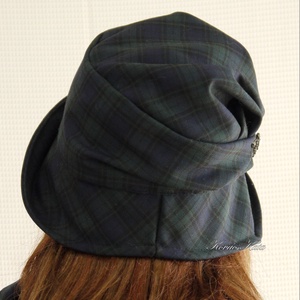 ERNA-lux: gyapjúszövet kalap kendővel - ruha & divat - sál, sapka, kendő - kalap - Meska.hu