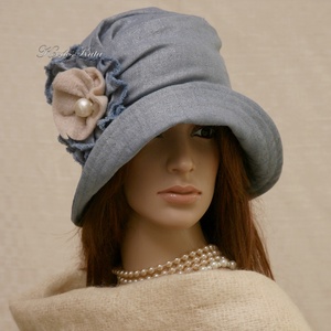 ERNA cloche - romantikus flapper kalap - ruha & divat - sál, sapka, kendő - kalap - Meska.hu