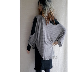 GRUNGE PULCSI - lagenlook tunika  - ruha & divat - női ruha - pulóver - Meska.hu
