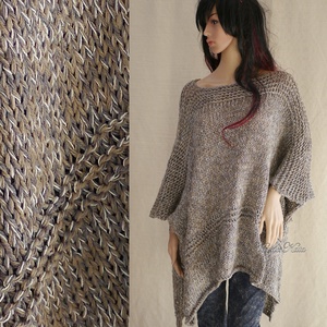 DESIGN-PONCSÓ - kézzel kötött lagenlook fashion BELLE - ruha & divat - női ruha - poncsó - Meska.hu