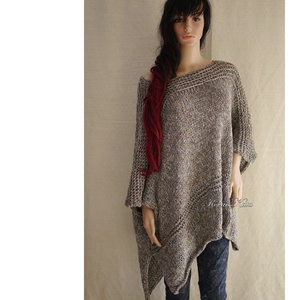DESIGN-PONCSÓ - kézzel kötött lagenlook fashion BELLE - ruha & divat - női ruha - poncsó - Meska.hu