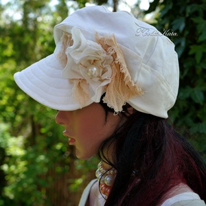 DERBY-SAPI - csini csajos romantikus sapka - ruha & divat - sál, sapka, kendő - sapka - Meska.hu