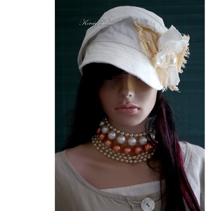 DERBY-SAPI - csini csajos romantikus sapka - ruha & divat - sál, sapka, kendő - sapka - Meska.hu