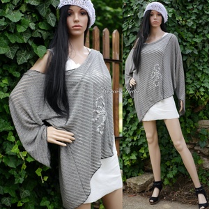GRUNGE PULCSI - lagenlook tunika  - ruha & divat - női ruha - pulóver - Meska.hu