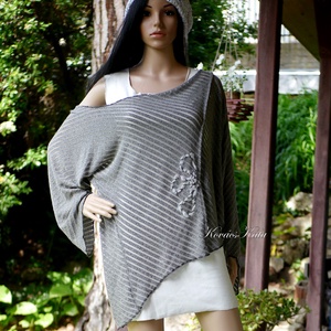GRUNGE PULCSI - lagenlook tunika  - ruha & divat - női ruha - pulóver - Meska.hu