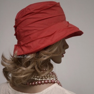 BÖBE-KALAP / korall - nyári nap-kalap - ruha & divat - sál, sapka, kendő - kalap - Meska.hu