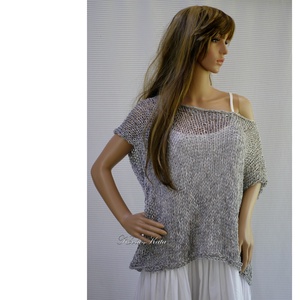 'GERLE' ARTSY-PULCSI - trendi kézzel kötött pamut-pulóver / szürke - ruha & divat - női ruha - pulóver & kardigán - Meska.hu 'GERLE' ARTSY-PULCSI - trendi kézzel kötött pamut-pulóver / szürke - ruha & divat - női ruha - pulóver & kardigán - Meska.hu