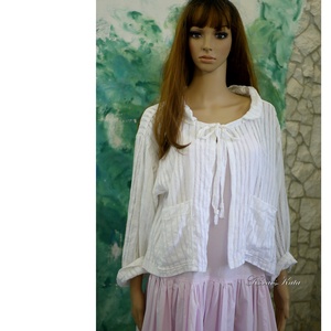 AZSÚROS LÉNA KABÁTKA - lagenlook design blúz - ruha & divat - női ruha - bolero - Meska.hu