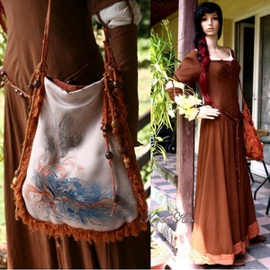 LADY CLARE kirtle replika - gótikus design ruha  Waterhouse festménye nyomán  - ruha & divat - női ruha - ruha - Meska.hu