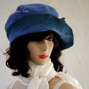 POLLY -  artsy design kalap / kék - ruha & divat - sál, sapka, kendő - kalap - Meska.hu