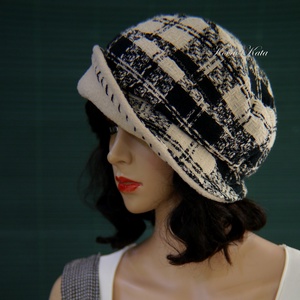 GABY - chanel-szövet design kalap - ruha & divat - sál, sapka, kendő - kalap - Meska.hu