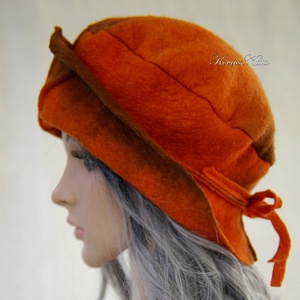 POLLY / ORANGE - design-filckalap  - ruha & divat - sál, sapka, kendő - kalap - Meska.hu