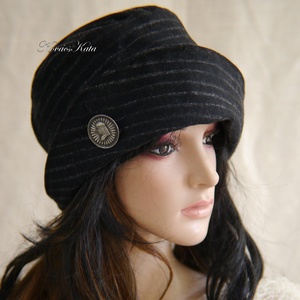 MARA cloche -  gyapjú flapper design kalap - ruha & divat - sál, sapka, kendő - kalap - Meska.hu