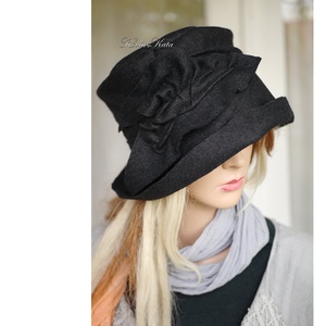FILC-CLOCHE - design kalap / fekete - ruha & divat - sál, sapka, kendő - kalap - Meska.hu