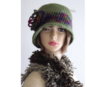 KIMBERLY - exkluzív horgolt flapper-kalap - ruha & divat - sál, sapka, kendő - kalap - Meska.hu