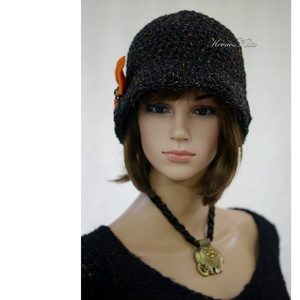 EDINA - horgolt flapper kalap  - ruha & divat - sál, sapka, kendő - kalap - Meska.hu