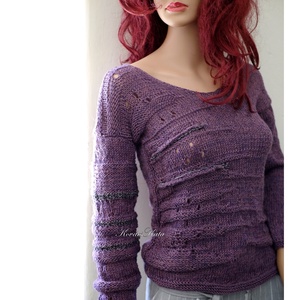 BARKA BabyAlpaca Silk - kézzel kötött exkluzív artsy-design pulóver / hanga, Ruha & Divat, Női ruha, Pulóver, Kötés, MESKA