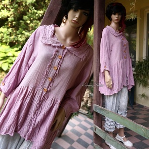 ALEXA - lagenlook baby-doll kabátka - ruha & divat - női ruha - blúz - Meska.hu