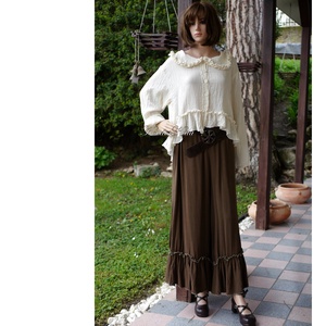 VILMA - lagenlook ing-kabátka / natúr - ruha & divat - női ruha - blúz - Meska.hu