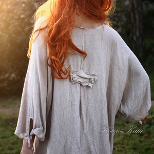 CROPPED LINEN JACKET - bohém design kabátka - ruha & divat - női ruha - blúz - Meska.hu CROPPED LINEN JACKET - bohém design kabátka - ruha & divat - női ruha - blúz - Meska.hu