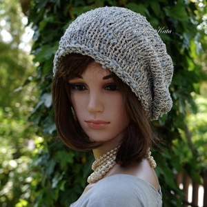 BEANIE - trendi kézzel kötött len-pamut sapka / palakék csillámos - ruha & divat - sál, sapka, kendő - sapka - Meska.hu BEANIE - trendi kézzel kötött len-pamut sapka / palakék csillámos - ruha & divat - sál, sapka, kendő - sapka - Meska.hu