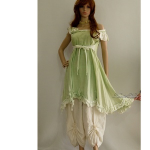 OPHELIA / zöld - shabby chic princessz-ruha  - ruha & divat - női ruha - ruha - Meska.hu