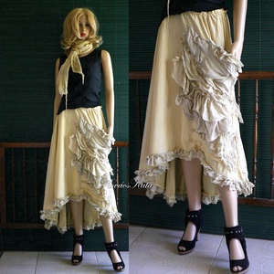 MIRJAM-SZOKNYA - artsy lagenlook design, Ruha & Divat, Női ruha, Szoknya, Varrás, Foltberakás, MESKA
