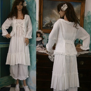 AIDA - lagenlook géz-kabátka / fehér - ruha & divat - női ruha - bolero - Meska.hu