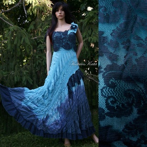 TIRA - artsy design ruha / türkiz, Ruha & Divat, Női ruha, Ruha, Festett tárgyak, Varrás, MESKA