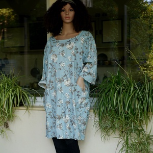 MAILA - pamutvászon design tunika-ruha / rózsalonc, Ruha & Divat, Női ruha, Kismamaruha, Varrás, MESKA