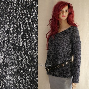 SELYEM-MOHAIR PULCSI - exkluzív kézzel kötött pulóver / fekete-mákos VERA - ruha & divat - női ruha - pulóver & kardigán - Meska.hu SELYEM-MOHAIR PULCSI - exkluzív kézzel kötött pulóver / fekete-mákos VERA - ruha & divat - női ruha - pulóver & kardigán - Meska.hu