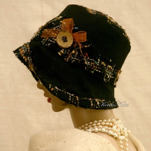 FANNY cloche - exkluzív design kalap - ruha & divat - sál, sapka, kendő - kalap - Meska.hu