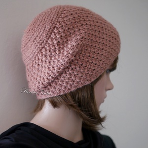 LIBERTY / beanie  - kézzel kötött exkluzív alpaka sapka / lazac - Meska.hu